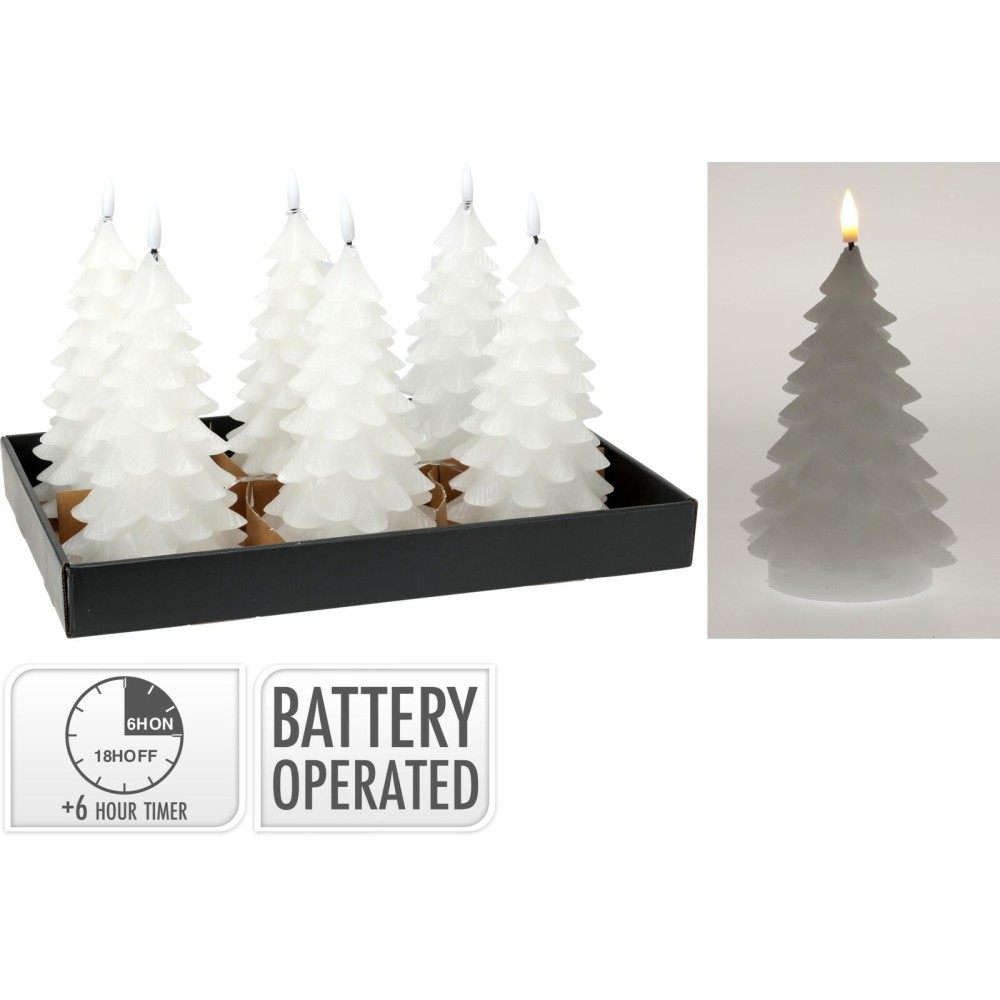 CANDELA ALBERO LED 19CM BIANCA